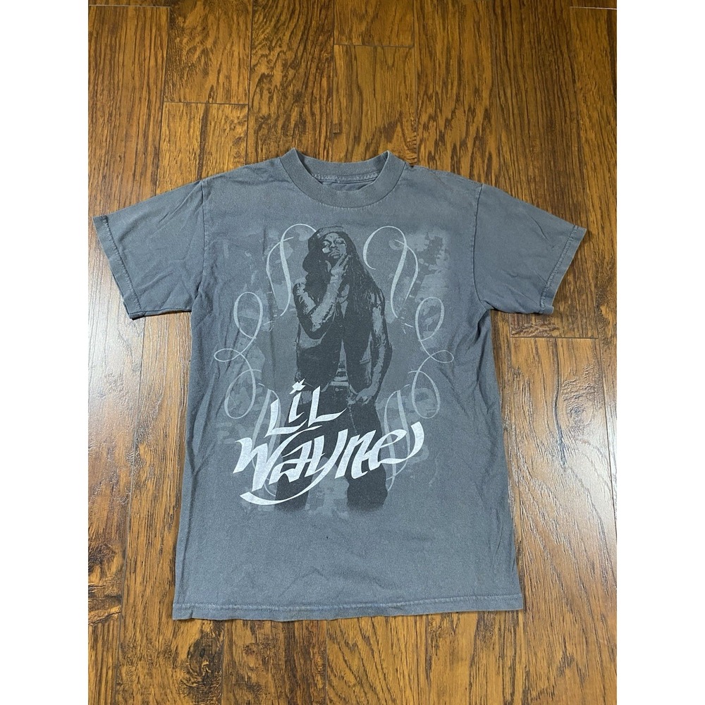 Lil Wayne Graphic T-Shirt Mens Small Gray Short Sleeve Hip Hop Rap Tee Weezy
